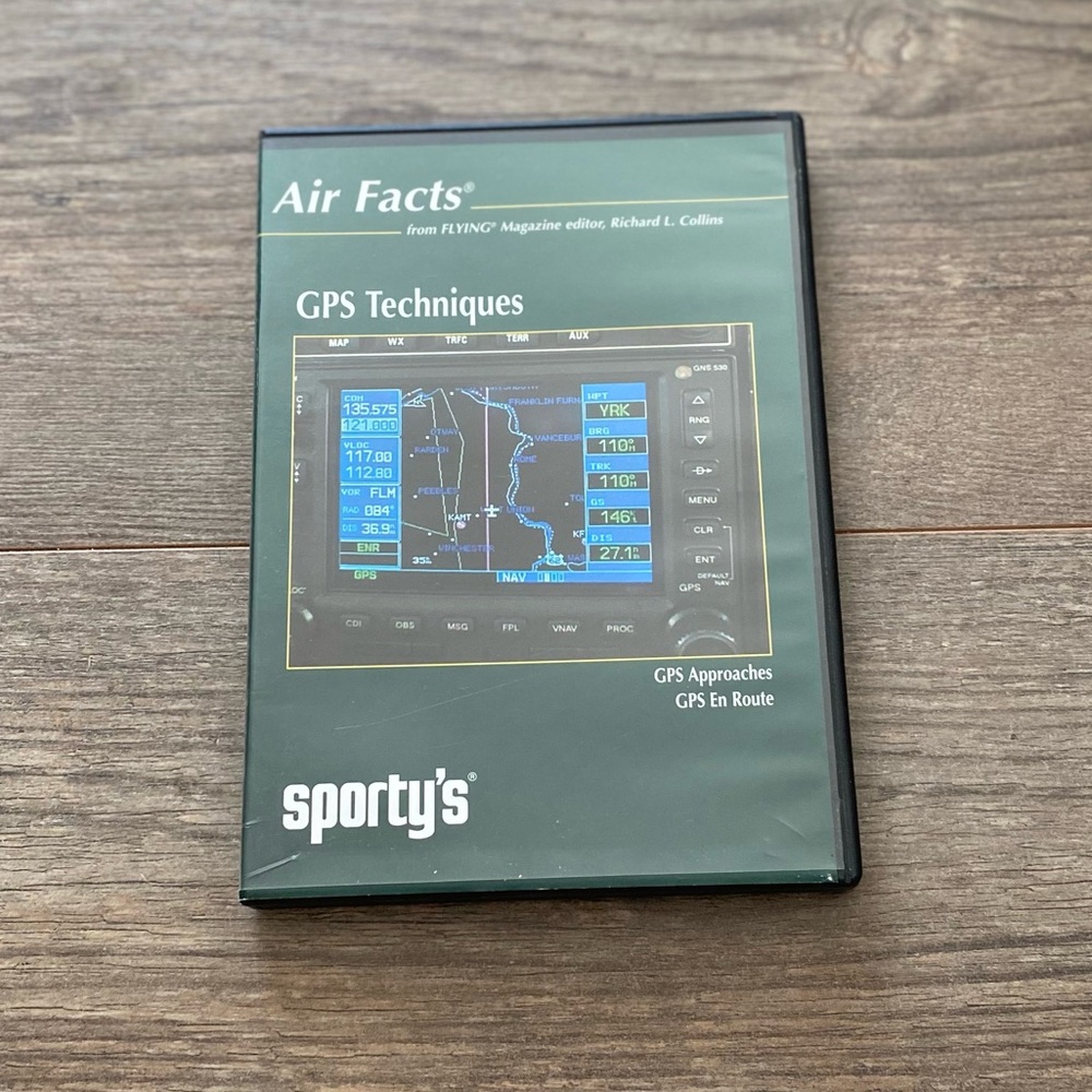 SPORTY’S AIR FACTS GPS TECHNIQUES DVD AIRPLANE FLYING RICHARD L. COLLINS